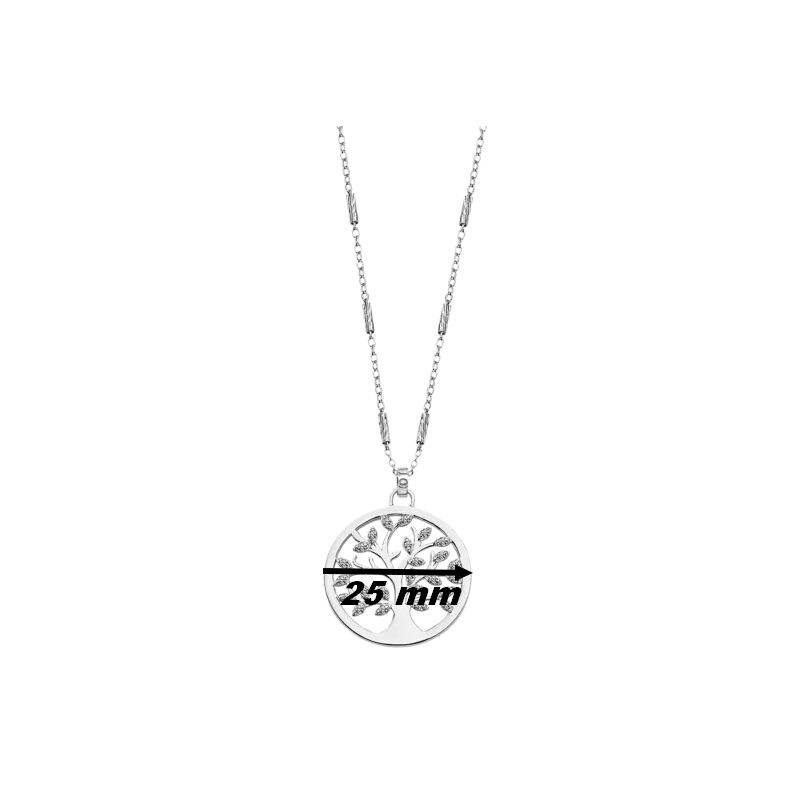 Collier Femme Arbre de vie Argent 925/1000 et Oxydes de zirconium LOTUS LP1892-1/1, diamètre
