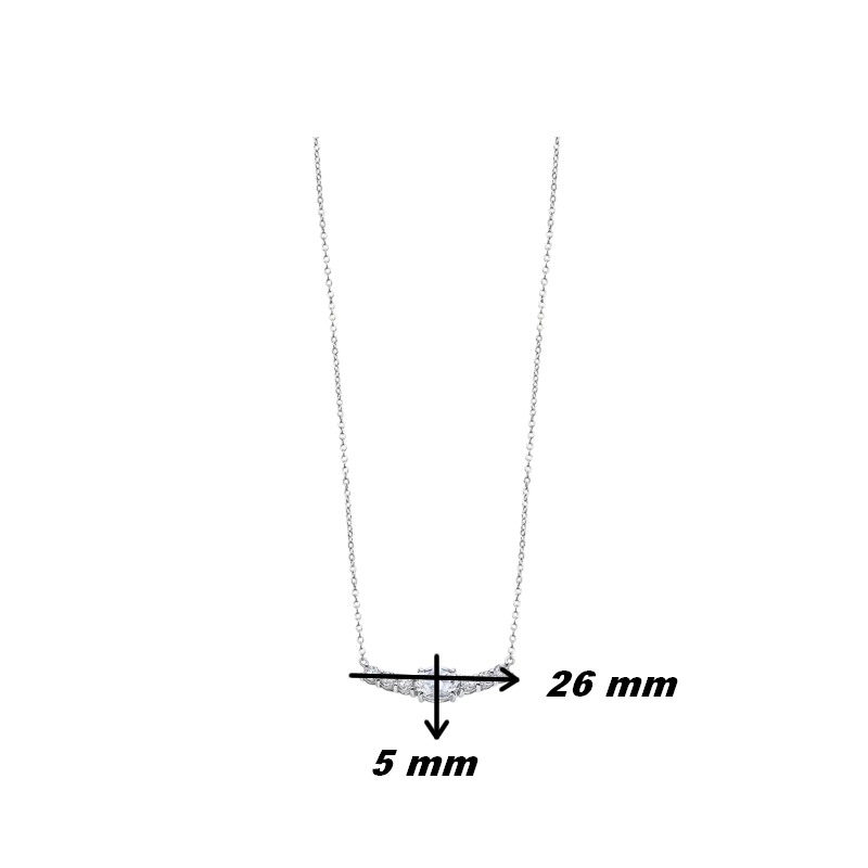Collier Femme Argent 925/1000 et Oxydes de zirconium LOTUS LP2011-1/1, dimensions