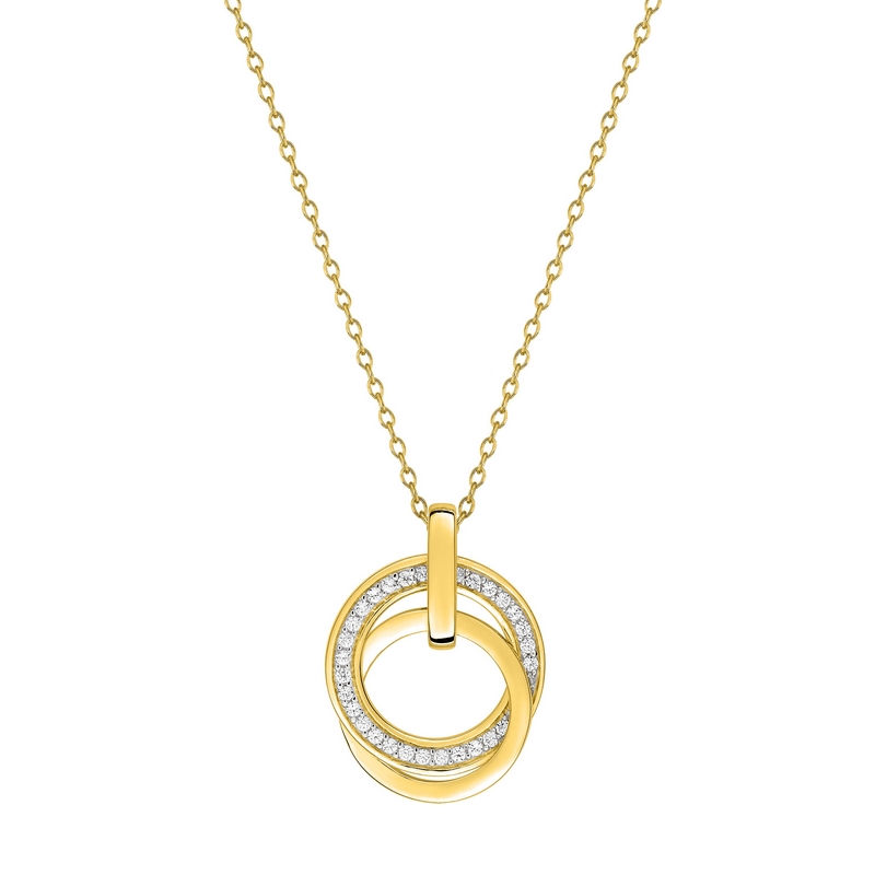 Collier Femme Cercles Plaqué Or et Oxydes de zirconium ROBBEZ MASSON