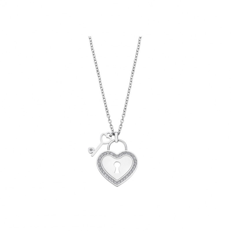 collier-femme-coeur-clef-acier-inoxydable-et-strass-lotus-LS2188-1-1 Collier Femme Cœur et clé Acier inoxydable et strass LOTUS LS2188-1/1