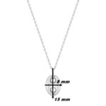 Collier Grain de café Femme Argent 925/1000 et Oxyde de zirconium ROBBEZ MASSON, dimensions
