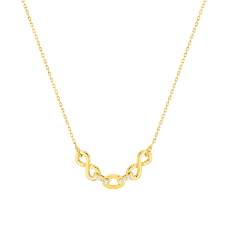 Collier Femme Infini Or jaune 750/1000 et oxydes de zirconium ROBBEZ MASSON