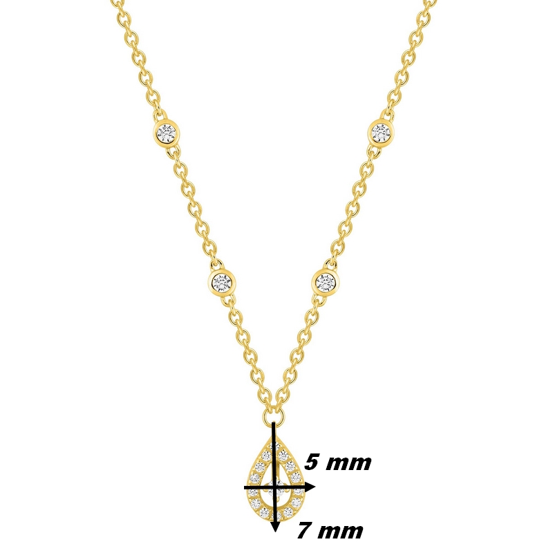 collier-femme-or-jaune-750-et-diamants-christian-bernard-3-6074-20-dimensions Collier Femme Or jaune 750/1000 et Diamants CHRISTIAN BERNARD, dimensions