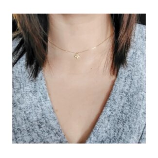 Collier Femme Or jaune 750/1000 et Diamants ROBBEZ MASSON, porté