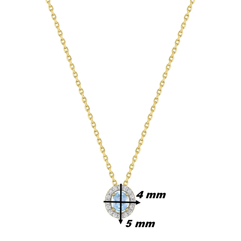 Collier Femme Plaqué Or et Oxydes de zirconium de couleurs ROBBEZ MASSON, dimensions