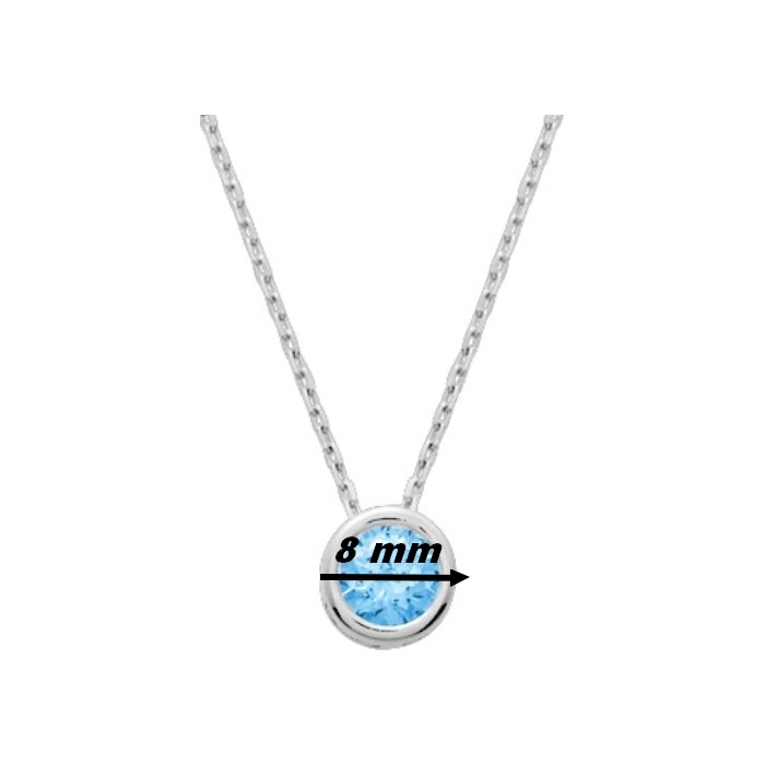 Collier rond Femme Argent 925/1000 et Oxyde de zirconium ROBBEZ MASSON, diamètre