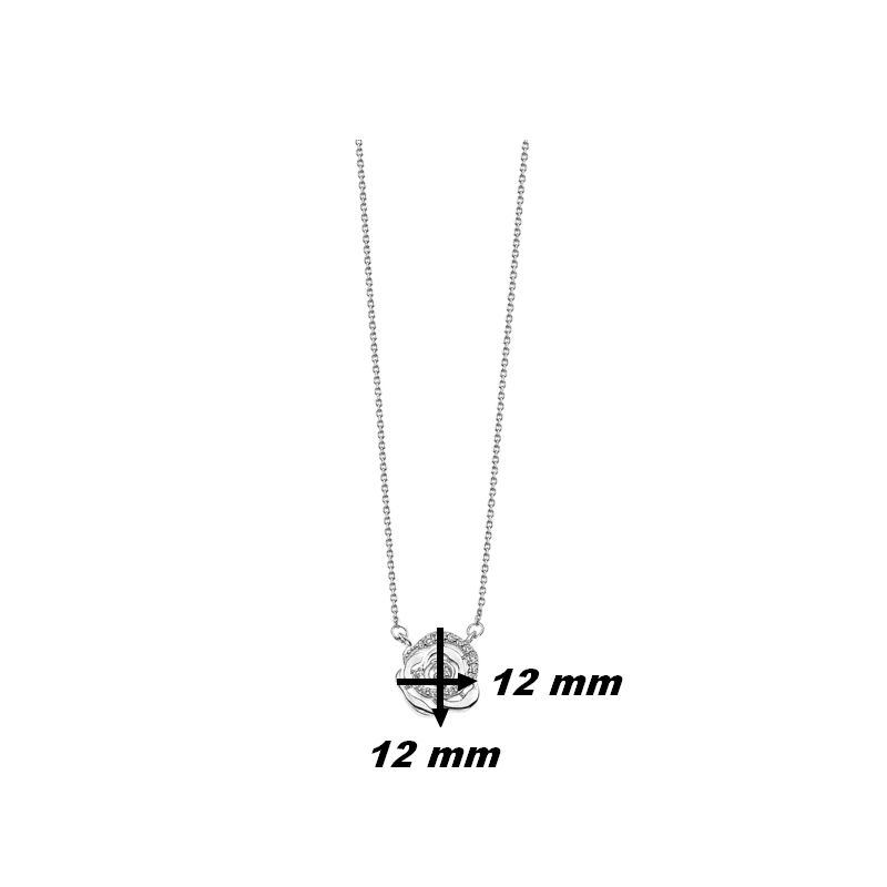 Collier Femme Fleur Argent 925/1000 et Oxydes de zirconium LOTUS LP3136-1/1, dimensions
