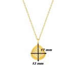 Collier Goutte Femme Acier inoxydable doré ROBBEZ MASSON, dimensions