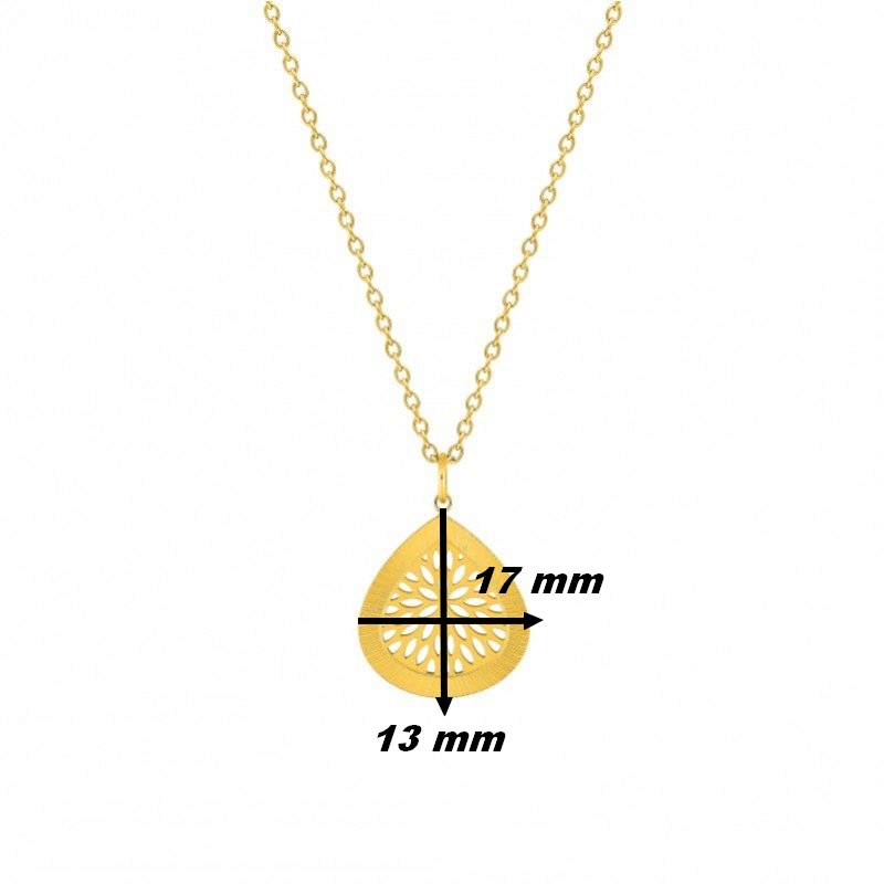 Collier Goutte Femme Acier inoxydable doré ROBBEZ MASSON, dimensions