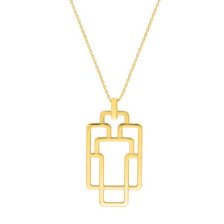 Collier graphique Femme Plaqué Or MURAT