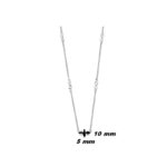 Collier Femme Infini Argent 925/1000 LOTUS LP1981-1/1, dimensions