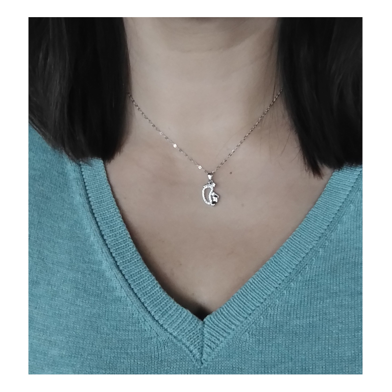 collier-mere-enfant-naissance-argent-925-et-oxydes-LOTUS-LP3236-1-1-autre-vue Collier Mère-Enfant, naissance, Argent 925/1000 et Oxydes de zirconium LOTUS LP3236-1/1 porté