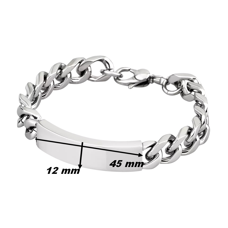 Gourmette Homme Acier inoxydable LOTUS LS1554-2/1, dimensions