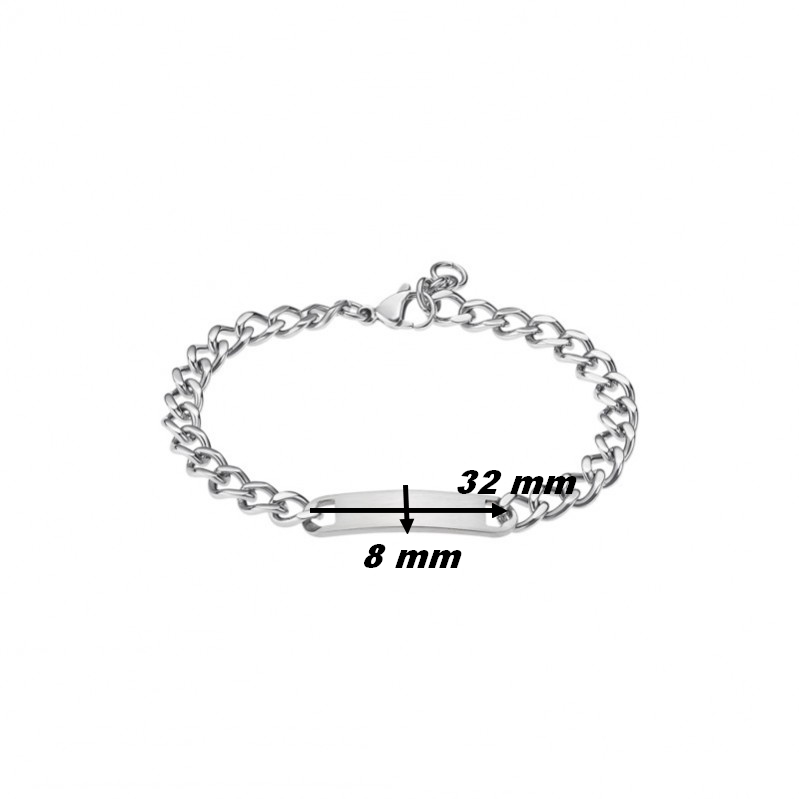 Gourmette Homme Acier inoxydable LOTUS LS2221-2/1, dimensions