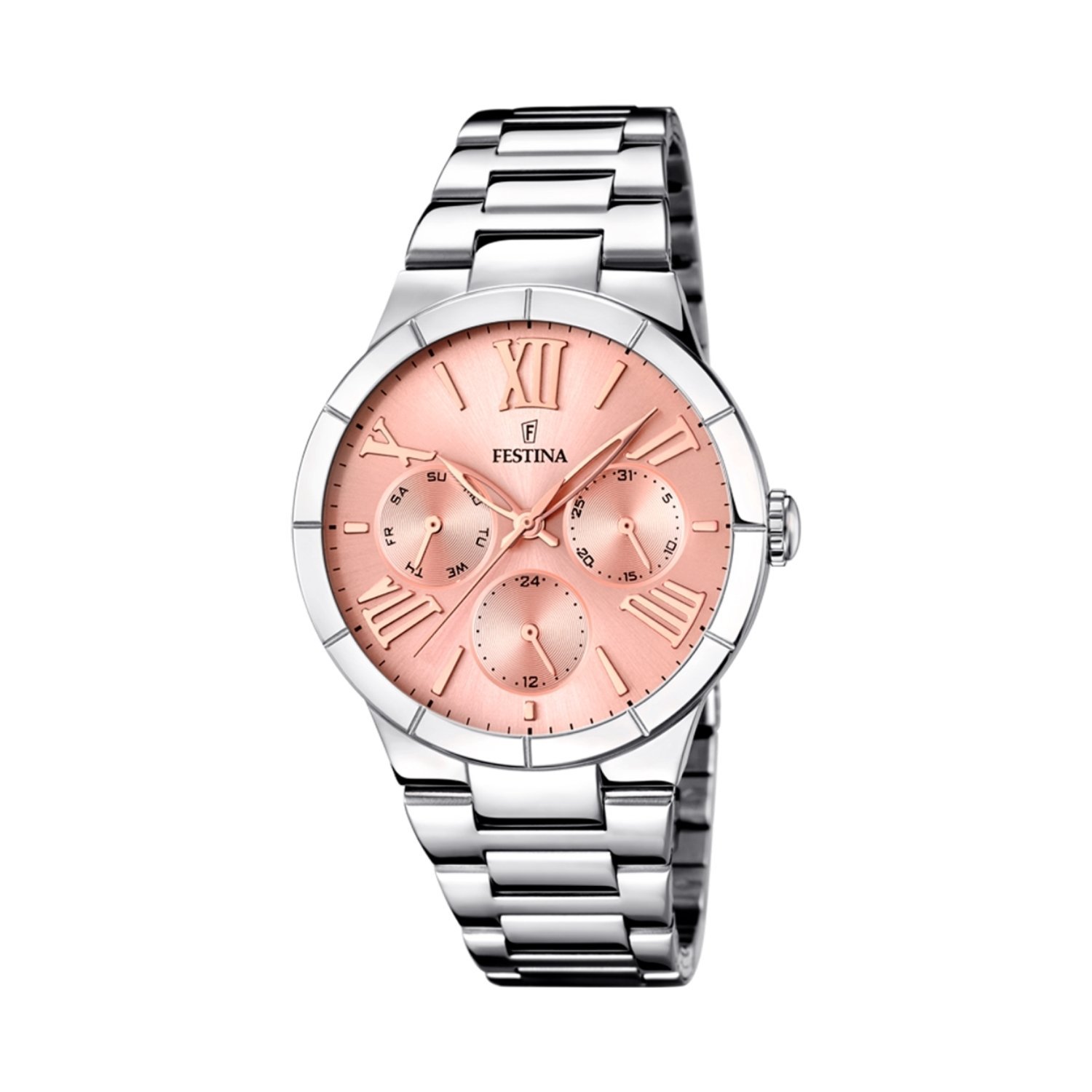 Montre » Boyfriend » Femme Acier inoxydable, cadran rose FESTINA F16716/3