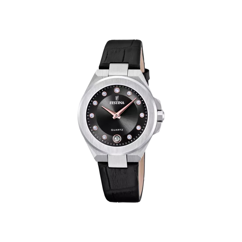Montre Femme Cuir noir Acier inoxydable FESTINA F20701/5