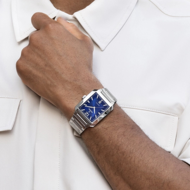 Montre » On the Square » Homme bleue Acier inoxydable FESTINA F20677/3 portée