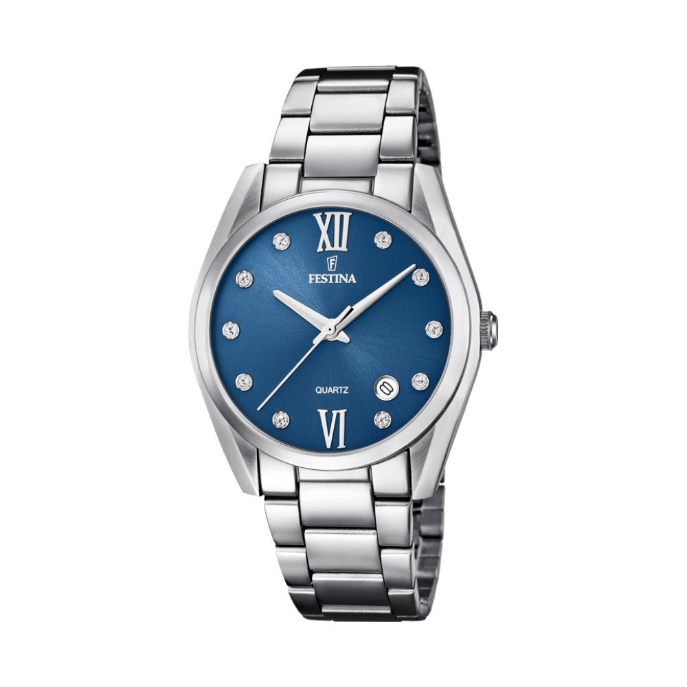 Montre » Boyfriend » Femme Acier inoxydable, cadran bleu FESTINA F16790/C