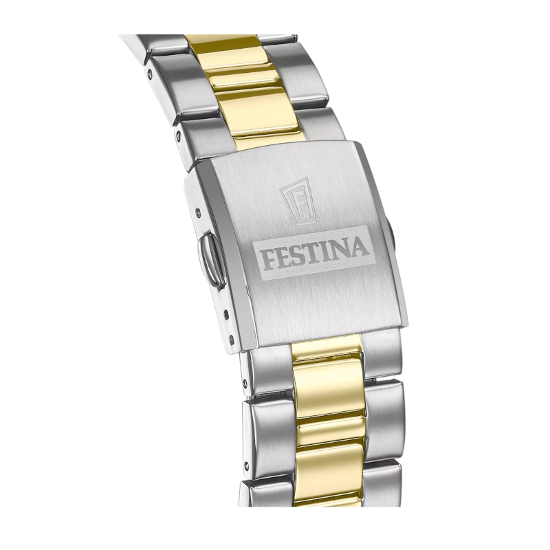 Montre classique bicolore Homme Acier inoxydable FESTINA F20554/1, bracelet