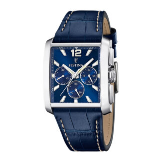 Montre » On the Square » Homme Acier inoxydable et Cuir bleu FESTINA F20636/2