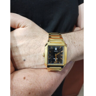 Montre » On the Square » Homme Acier inoxydable doré FESTINA F20678/4 portée