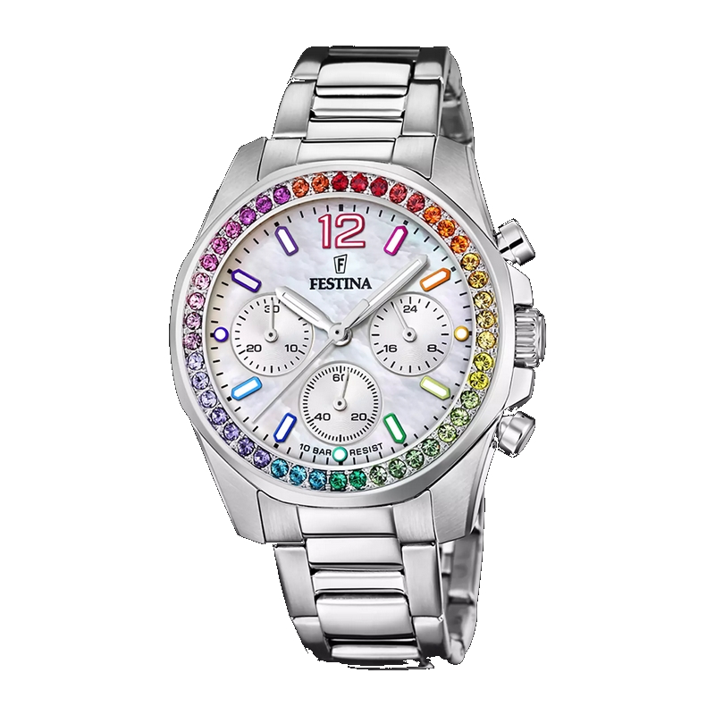 montre-Rainbow-femme-FESTINA-acier-inoxydable-F20606-2 Montre Femme Rainbow Acier inoxydable FESTINA F20606/2