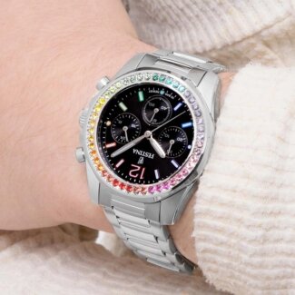 Montre Femme Rainbow Acier inoxydable et cadran noir FESTINA F20606/3 portée