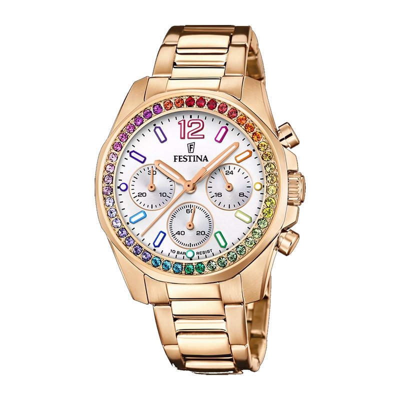 montre-Rainbow-femme-FESTINA-acier-inoxydable-rose-F20639-2 Montre Femme Rainbow Acier inoxydable rose FESTINA F20639/2