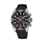 Montre Chrono Bike Homme, Acier inoxydable et Caoutchouc noir FESTINA F20544/1