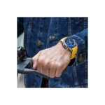 Montre Chrono Bike Homme, Acier inoxydable et Caoutchouc jaune FESTINA F20544/4 portée