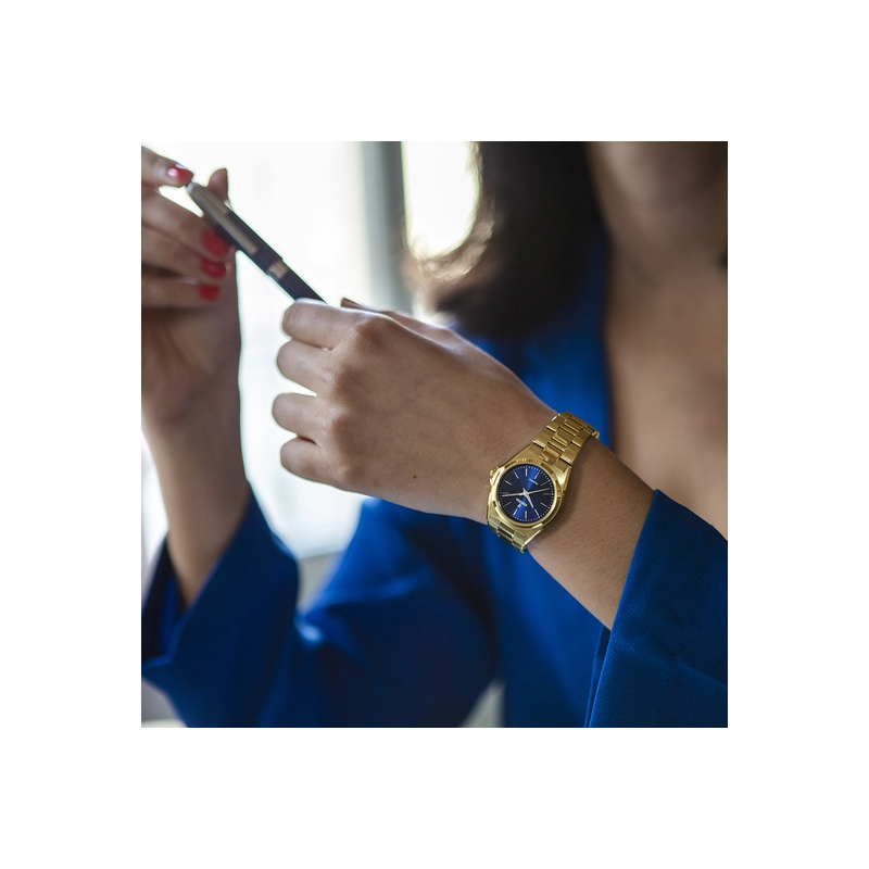 montre-classique-FESTINA-femme-bleue-acier-inoxydable-doré-F20557-4-autre-vue Montre Classique Femme Acier inoxydable doré FESTINA F20557/4, autre vue