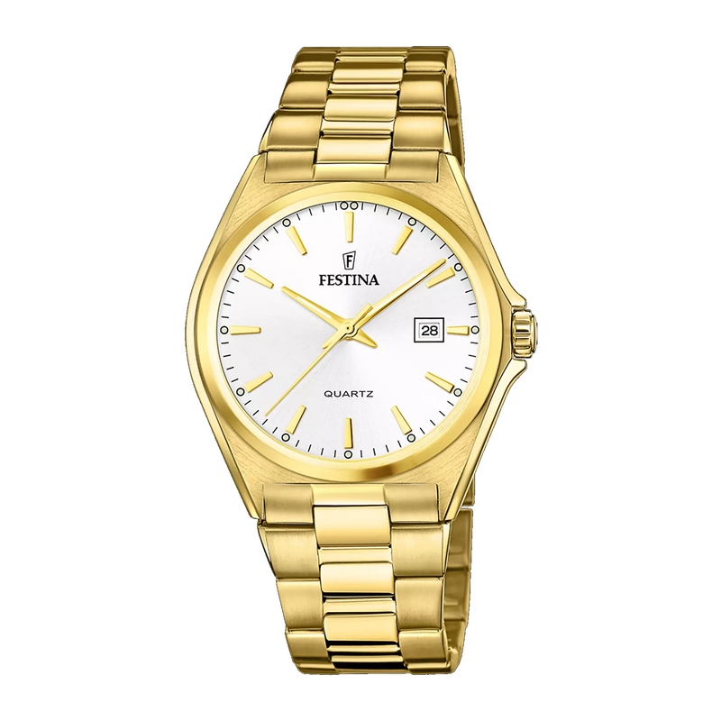 montre-classique-homme-FESTINA-acier-inoxydable-doré-F20555-2 Montre Classique Homme Acier inoxydable doré FESTINA F20555/2