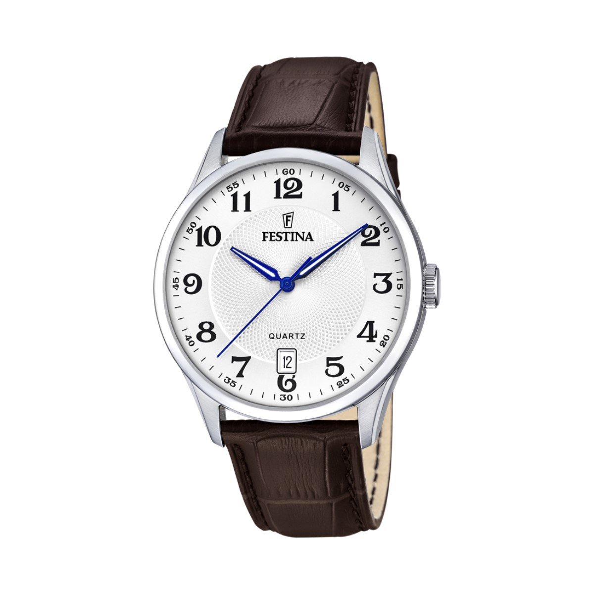 montre-classique-homme-FESTINA-cuir-marron-et-acier-inoxydable-F20426-1 Montre Classique Homme Acier inoxydable et Cuir marron FESTINA F20426/1