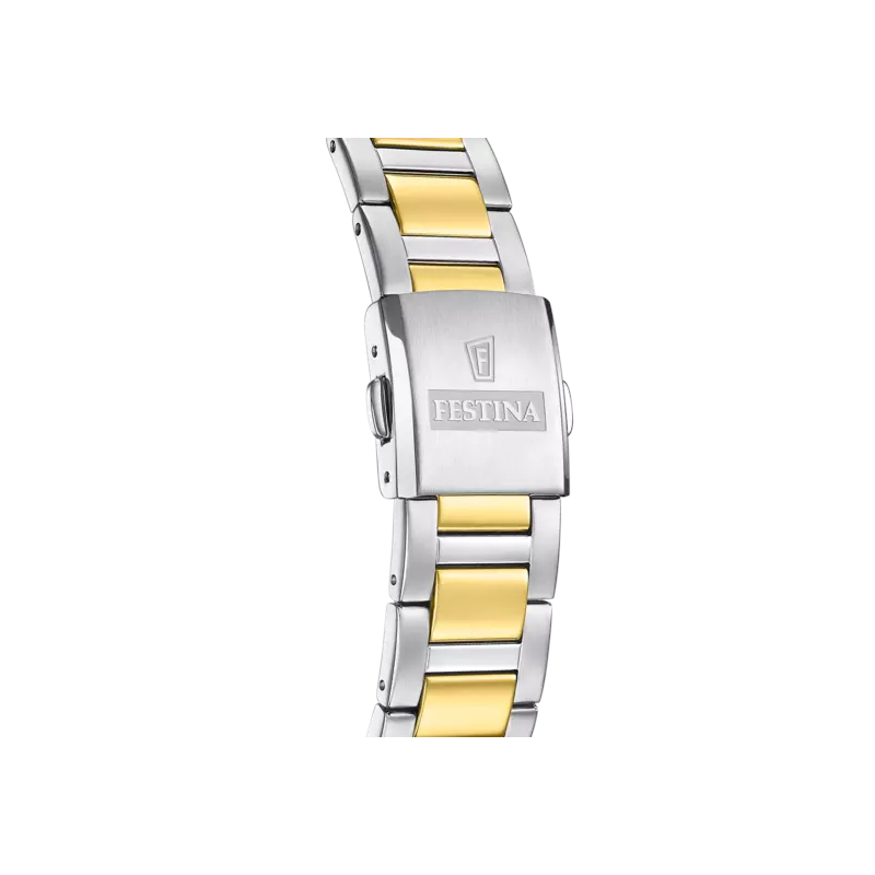 Montre Solaire Homme Acier inoxydable bicolore FESTINA F20657/1, bracelet