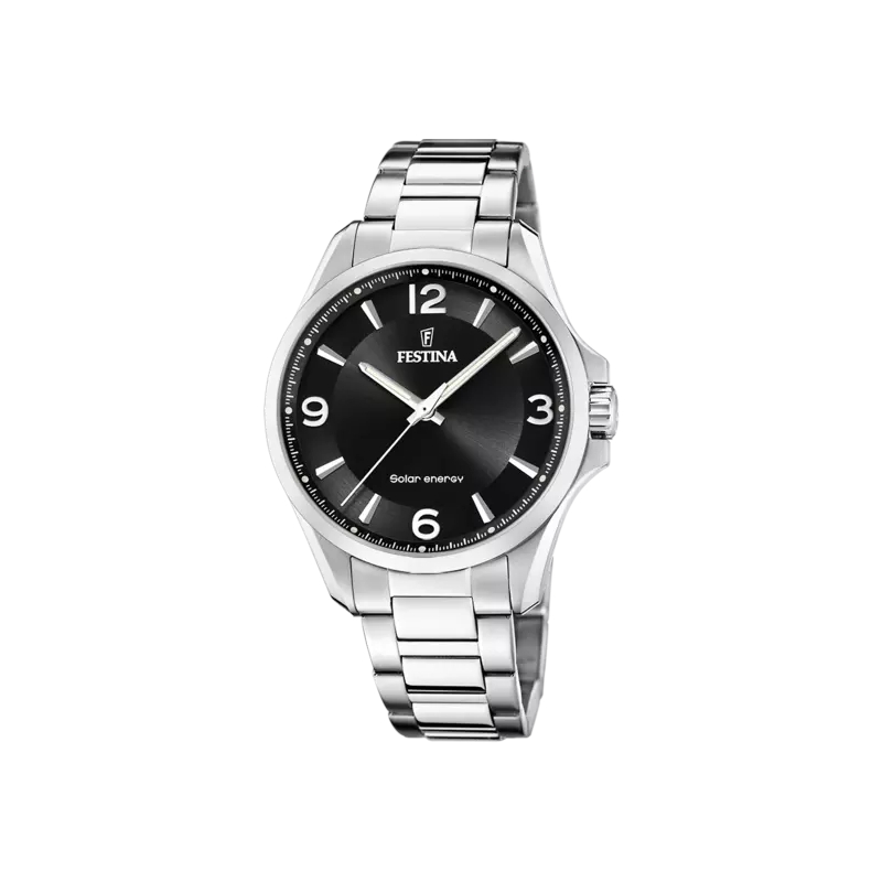 Montre Solaire noire Homme Acier inoxydable FESTINA F20656/4