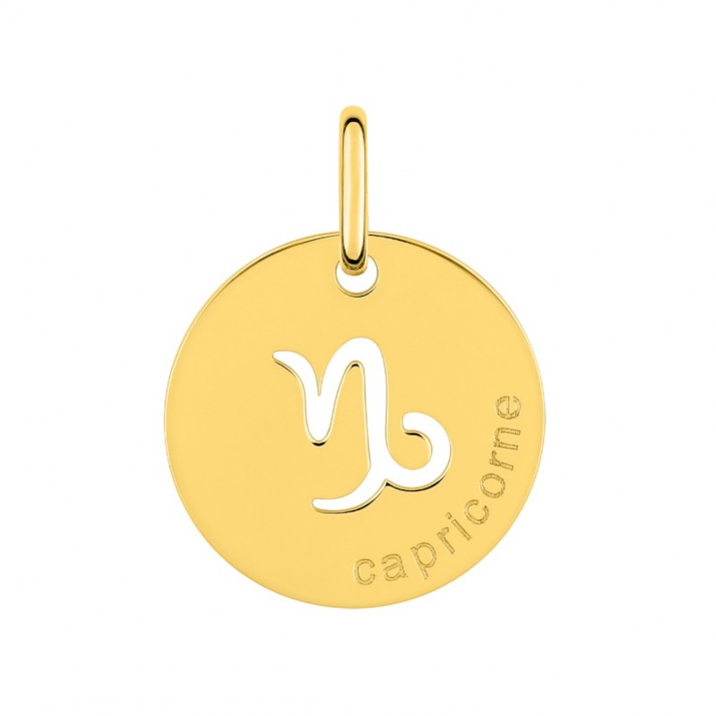 Médaille zodiaque Capricorne Plaqué Or ROBBEZ MASSON