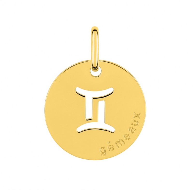 Médaille zodiaque Gémeaux Plaqué Or ROBBEZ MASSON
