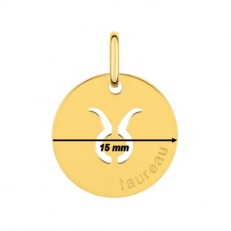 Médaille zodiaque Taureau Plaqué Or ROBBEZ MASSON, diamètre