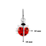 Pendentif Coccinelle Enfant, Argent 925/1000 ROBBEZ MASSON, dimensions