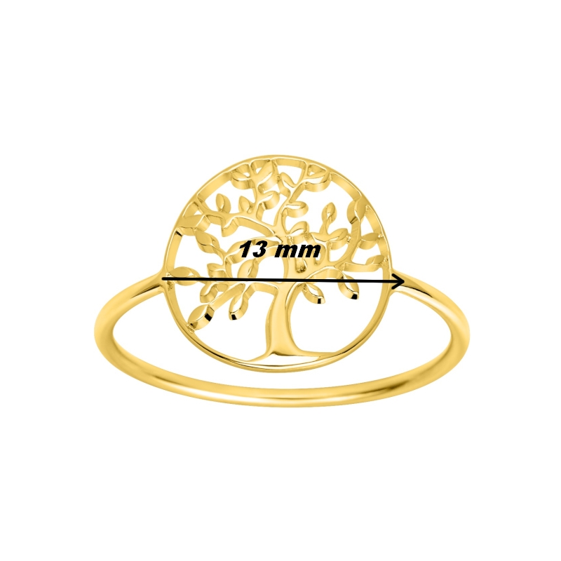 Bague Femme Arbre de vie Plaqué Or ROBBEZ MASSON, diamètre