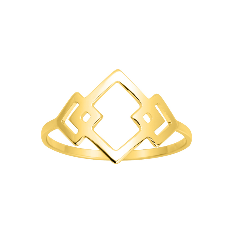 bague-femme-carrés-plaqué-or-ROBBEZ-MASSON-137680 Bague Femme 3 Carrés Plaqué Or ROBBEZ MASSON