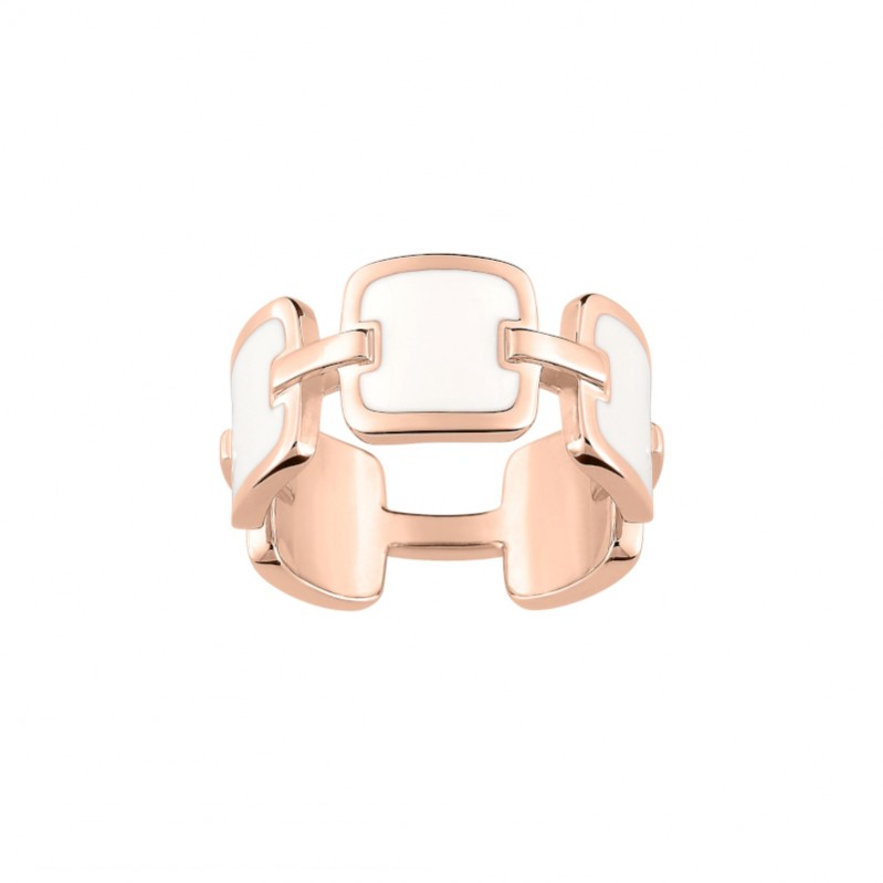 Bague Femme Originale Plaqué Or rose et Ivoire synthétique ROBBEZ MASSON