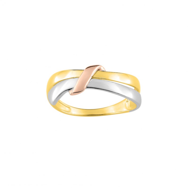 Bague Femme Plaqué Or tricolore et Rhodium ROBBEZ MASSON