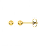 Boucles d’oreilles boules 4 mm Femme Plaqué OR ROBBEZ MASSON