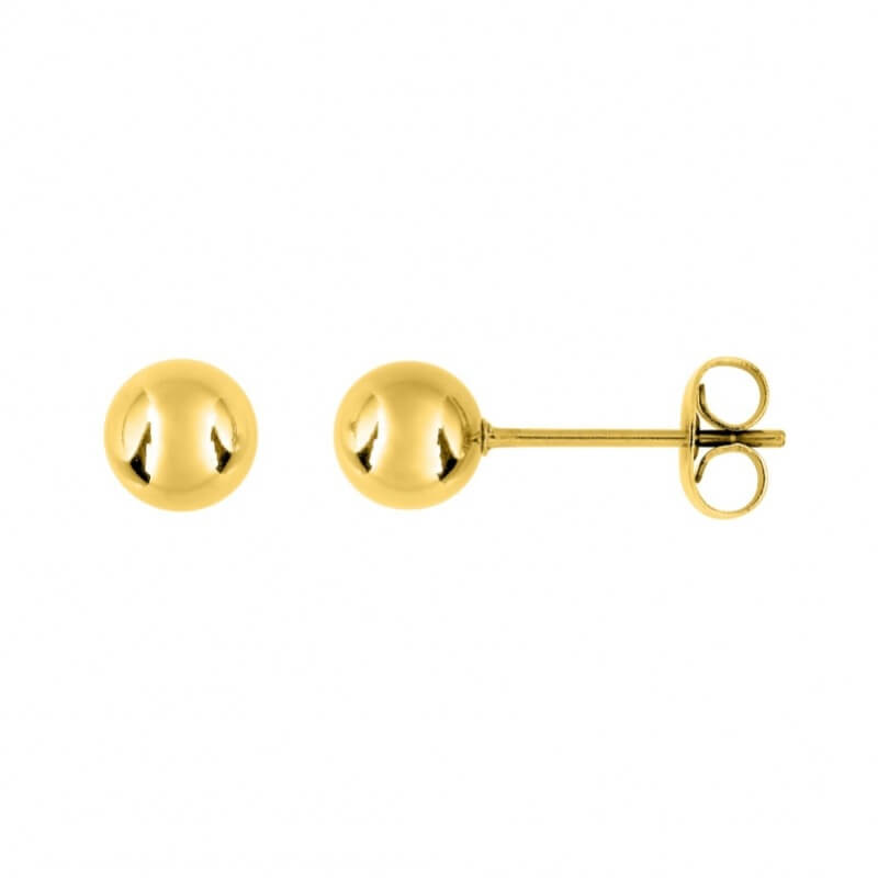 boucles-oreilles-clous-boule-femme-plaqué-or-robbez-masson-105125 Boucles d’oreilles boules 6 mm Femme Plaqué OR ROBBEZ MASSON