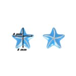 Boucles d'oreilles Enfant Etoile de mer Argent rhodié 925/1000 ROBBEZ MASSON, dimensions