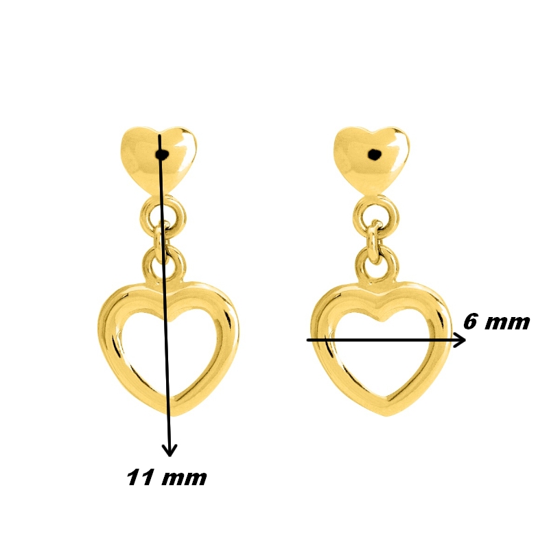 boucles-oreilles-pendantes-coeur-femme-plaqué-or-robbez-masson-135446-dimensions Boucles d'oreilles pendantes Cœur Femme Plaqué Or ROBBEZ MASSON, dimensions