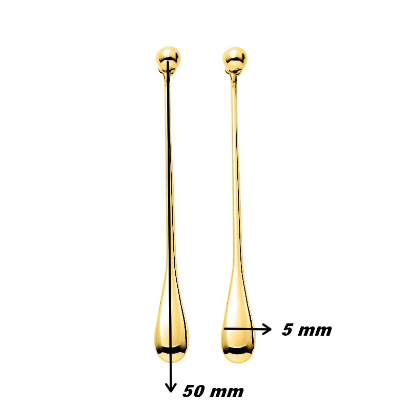 Boucles d'oreilles pendantes Femme Plaqué Or ROBBEZ MASSON, dimensions