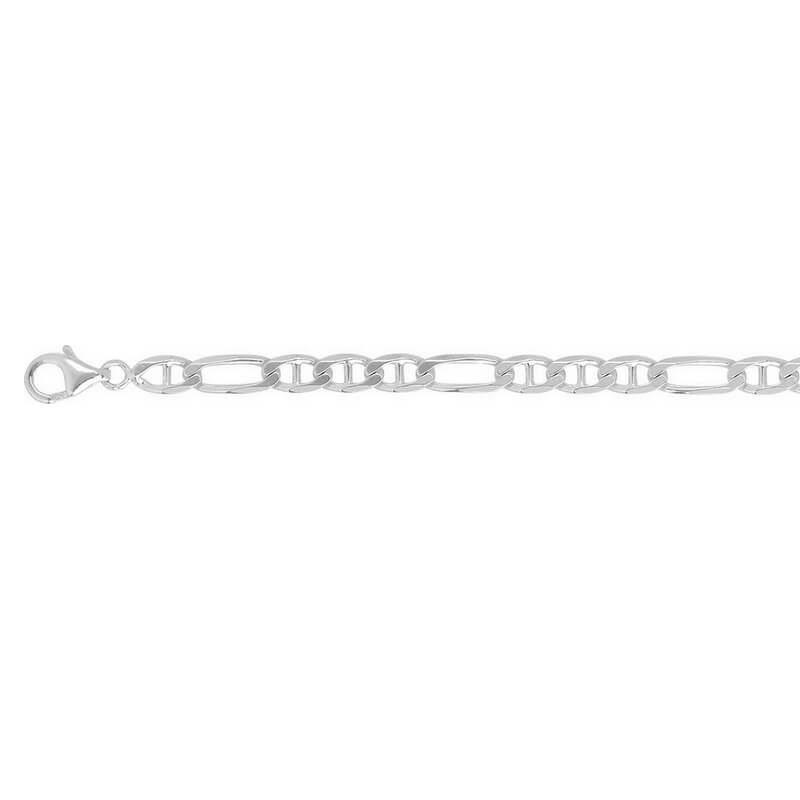 Chaîne Homme maille marine alternée Argent 925/1000 ROBBEZ MASSON