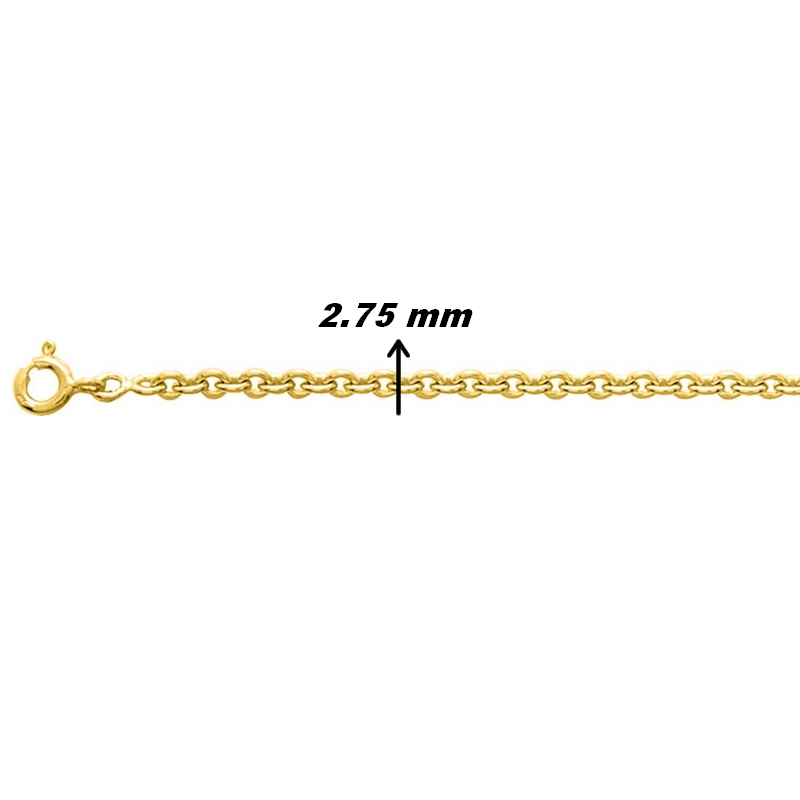 Chaîne maille Forçat ronde Plaqué Or ROBBEZ MASSON, largeur